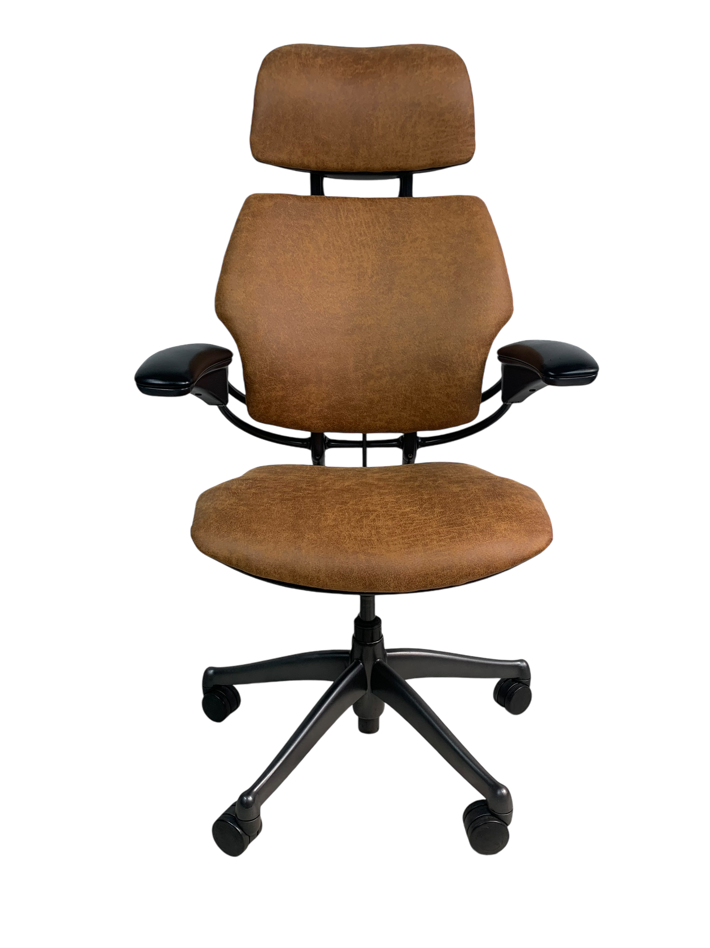 Humanscale Freedom Highback Distressed Brown Leather