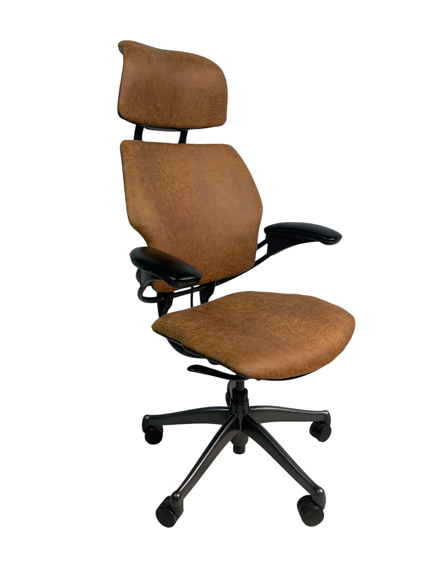 Humanscale Freedom Highback Distressed Brown Leather
