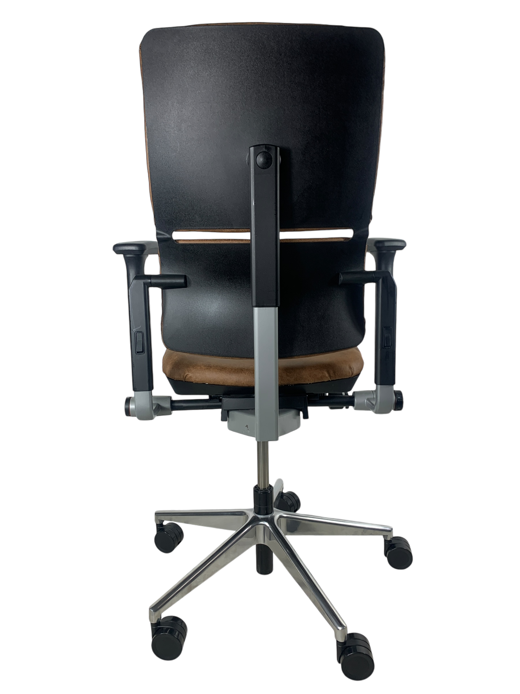 Steelcase Please V2 Distressed Leather Chrome