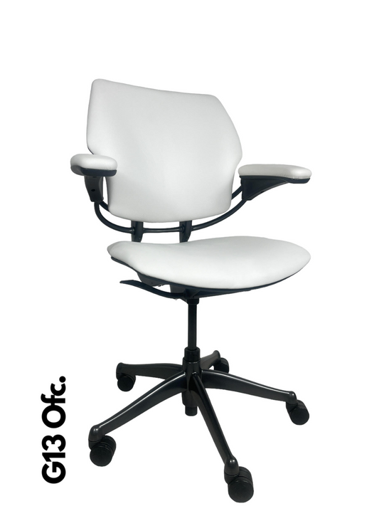 Humanscale Freedom White Leather